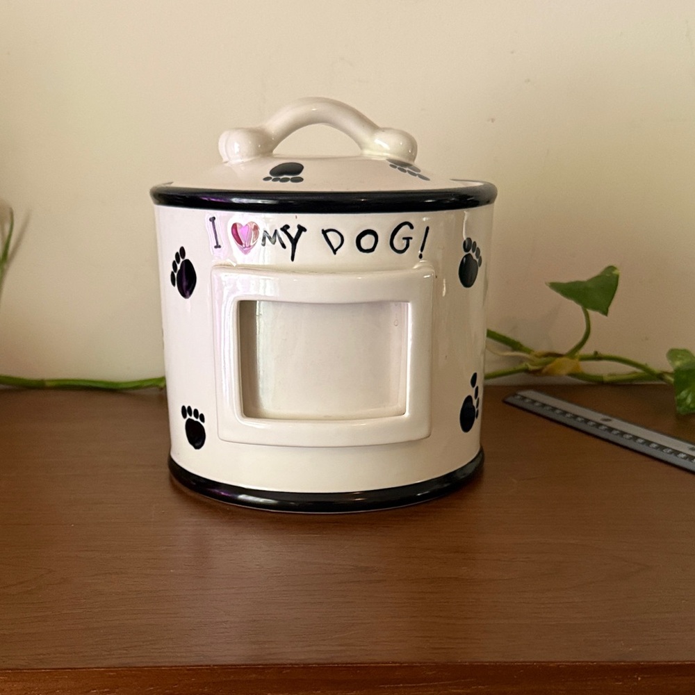 Vintage Ceramic Dog Treat Canister